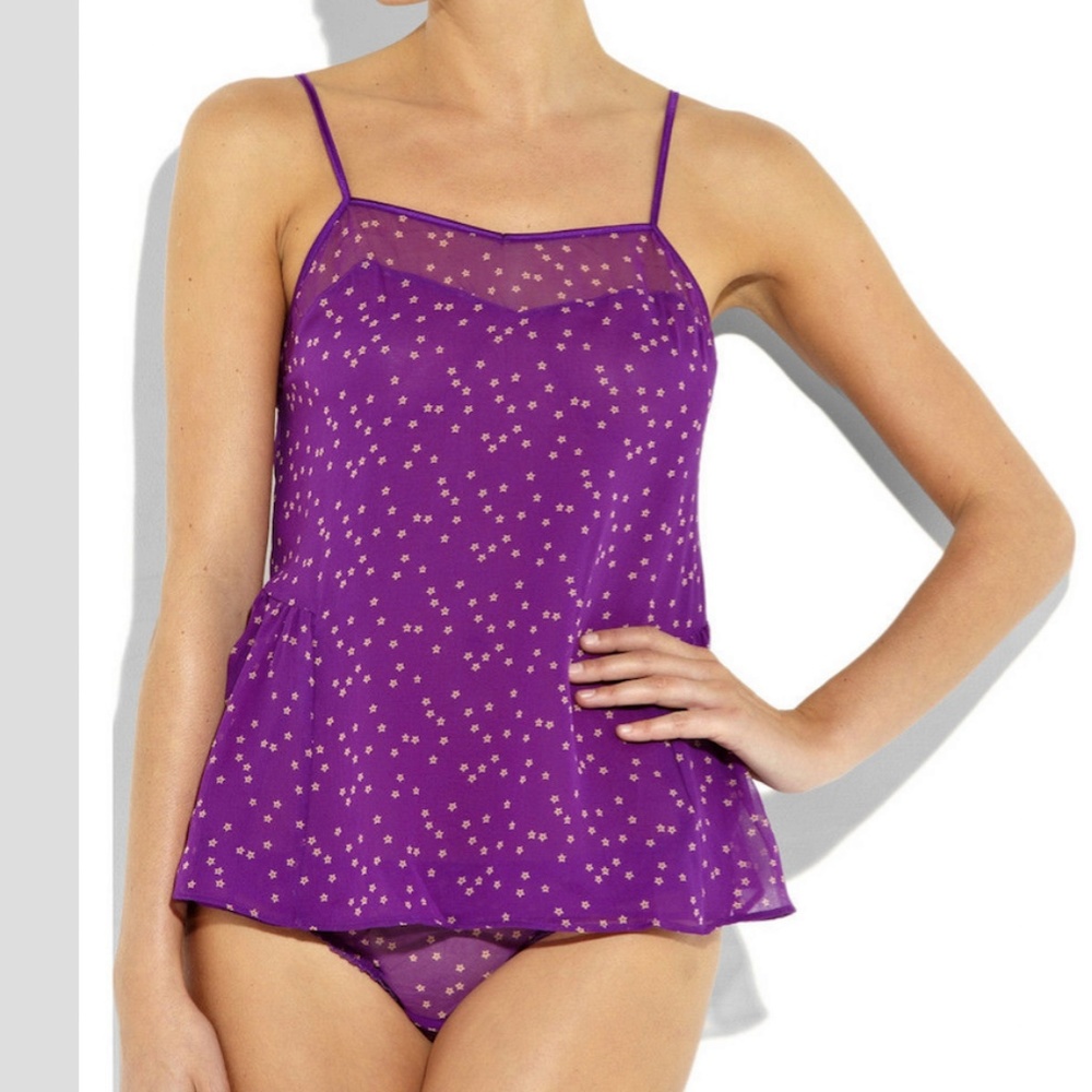 Ooto till July 1. STELLA MCCARTNEY New Purple SILK Camisole